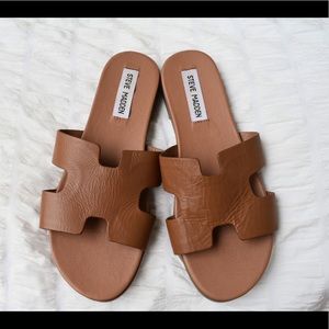 Steve Madden Brown Leather Sandals